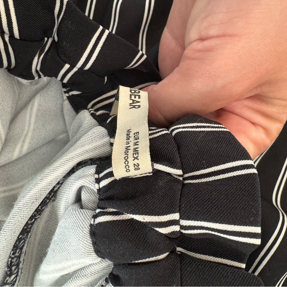 Pull&Bear Black and White Striped Trousers - Picture 4 of 4